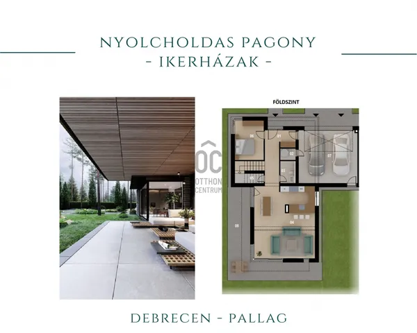 Debrecen eladó ikerház 5 szobás: 168,9 millió Ft