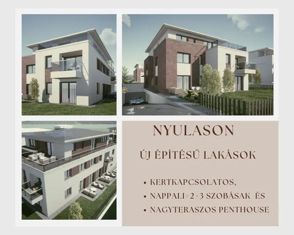 Eladó új építésű lakópark Debrecen, Nyulas 47 nm