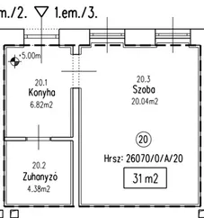 Eladó lakás Budapest XIII. kerület 31 nm