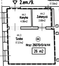 Eladó lakás Budapest XIII. kerület 26 nm