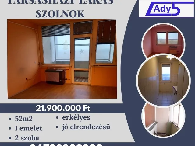Eladó lakás Szolnok, Tallinn 52 nm