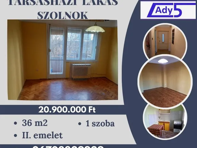 Eladó lakás Szolnok, Belváros 36 nm