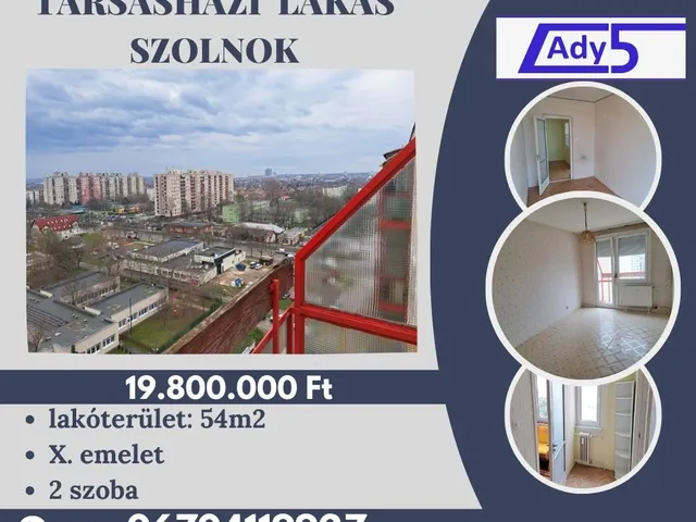 Eladó lakás Szolnok, Széchenyi-lakótelep 54 nm