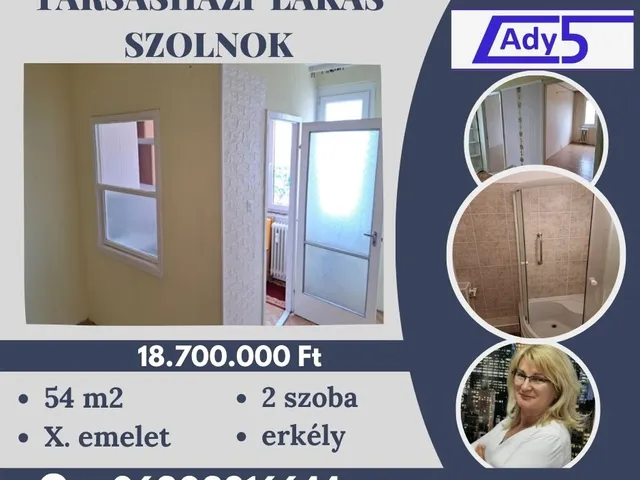 Eladó lakás Szolnok, Széchenyi-lakótelep 54 nm