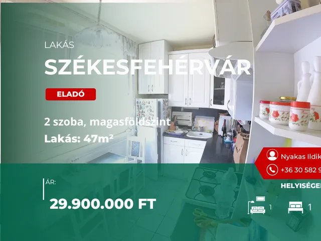 Eladó lakás Székesfehérvár, Tóvárosi lakónegyed 47 nm
