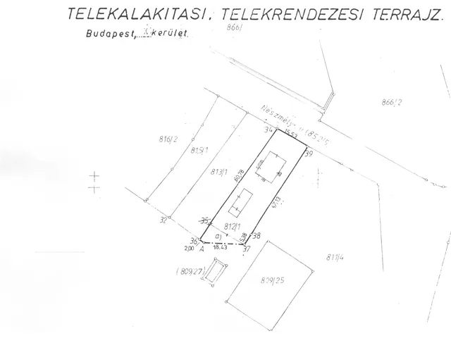 Budapest XI. kerület eladó építési telek 955 m² telekterületű: 170 millió Ft