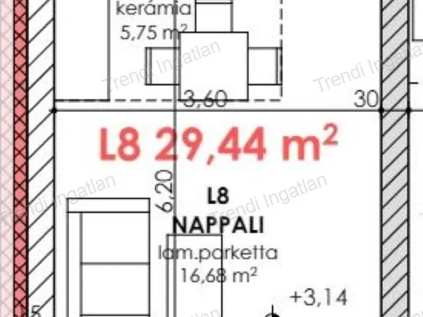 Eladó lakás Győr, Sziget 30 nm