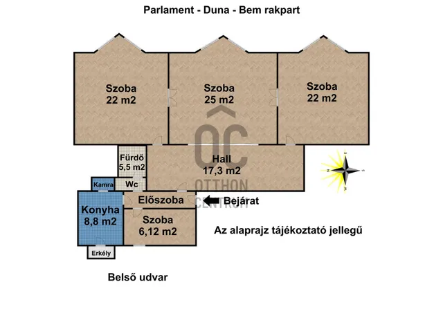 Eladó lakás Budapest I. kerület 112 nm