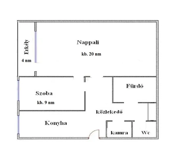 Eladó lakás Budapest XXI. kerület, Erdősor 49 nm