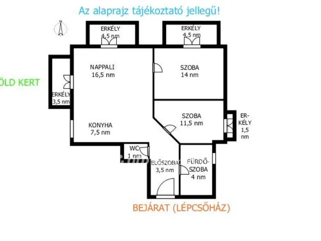 Eladó lakás Budapest XIV. kerület 62 nm