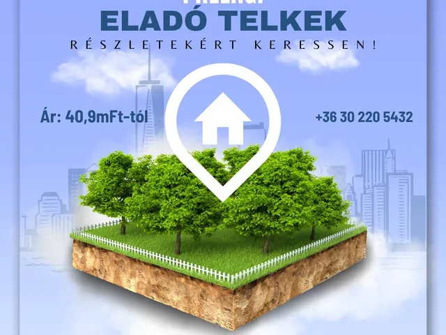 Debrecen eladó építési telek 870 m² telekterületű: 40,9 millió Ft