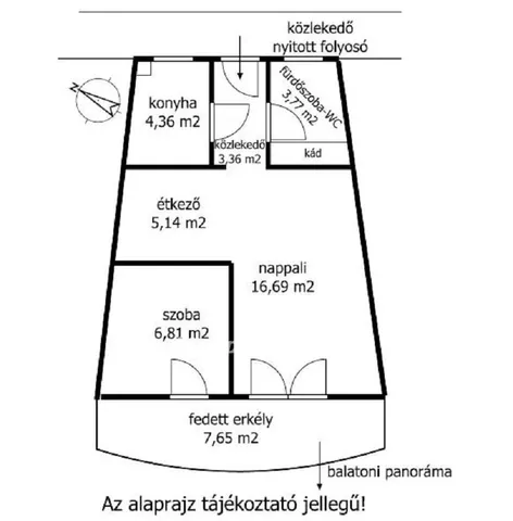 Eladó lakás Siófok, Balaton-part 44 nm