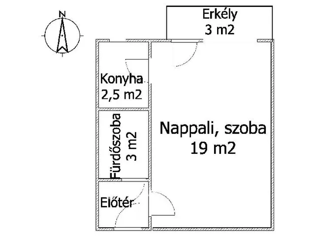 Eladó lakás Miskolc, Belváros 28 nm