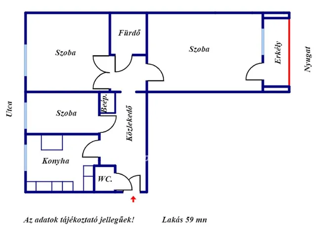 Eladó lakás Kaposvár, Észak-Nyugati városrész 59 nm