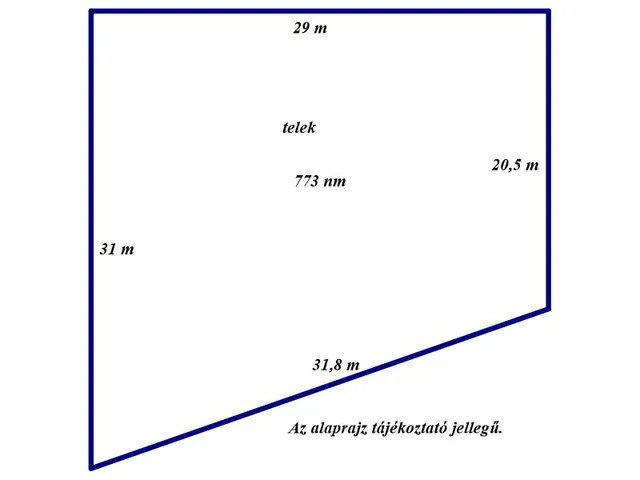 Szolnok eladó építési telek 773 m² telekterületű: 9,6 millió Ft