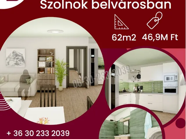 Eladó lakás Szolnok, Belváros 60 nm