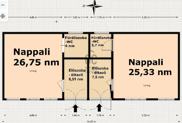 Eladó lakás Budapest IX. kerület, Rehabilitációs terület IX. ker. 70 nm
