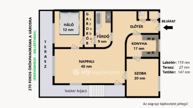 Eladó lakás Budapest XII. kerület, Németvölgy 119 nm