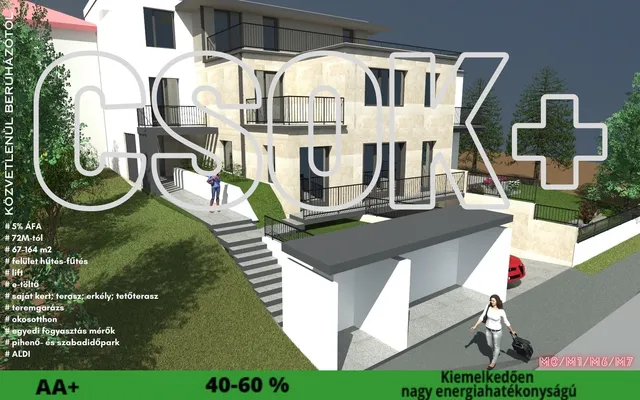 Eladó új építésű lakópark Érd, Érdliget 80 nm