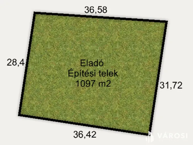 Hódmezővásárhely eladó építési telek 1097 m² telekterületű: 15,9 millió Ft