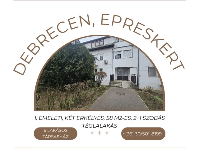 Eladó lakás Debrecen, Epreskert 58 nm