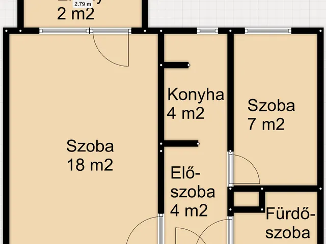 Eladó lakás Miskolc, Belváros, Vörösmarty Mihály utca 5. fszt./2. 37 nm