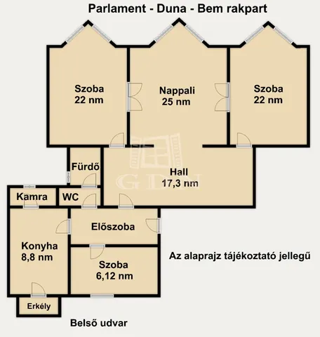 Eladó lakás Budapest I. kerület 110 nm