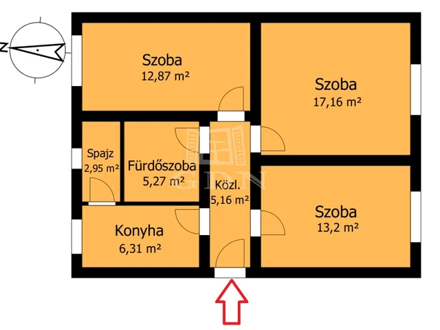 Eladó lakás Miskolc, Győri kapu 63 nm