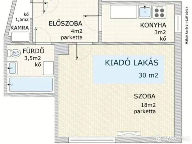 Kiadó lakás Budapest XIV. kerület, Törökőr 30 nm
