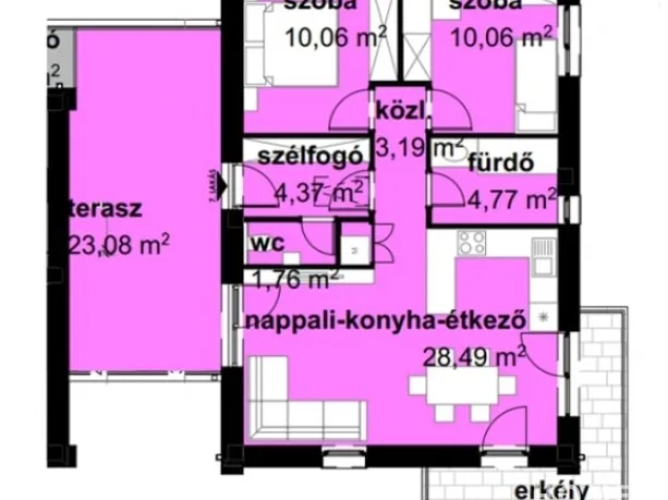Eladó lakás Szeged, Újszeged 63 nm