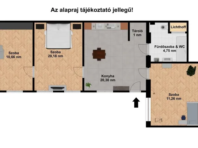 Eladó lakás Budapest V. kerület, Belváros 67 nm