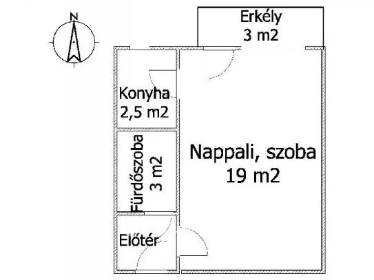 Eladó lakás Miskolc, Belváros 28 nm