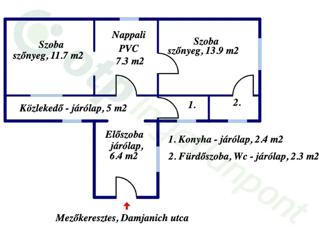 Eladó ház Mezőkeresztes 49 nm